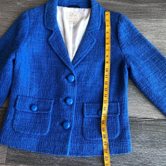 Kate Spade - Blue Tweed Blazer - Size 8 - EUC - Picture 9 of 10